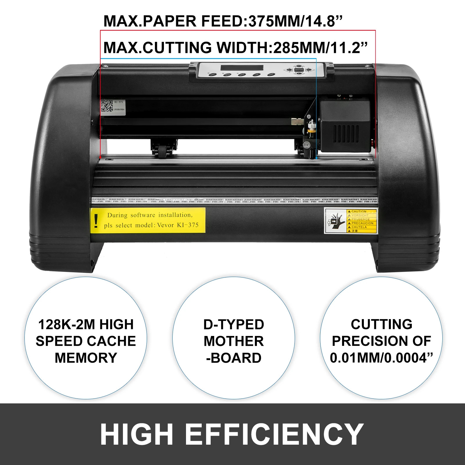 KI-375 375mm Inkjet Plotter Printer USB Cutting Plotter / Pattern ...